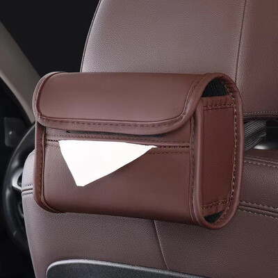 Automašīnas salvešu kastes pārsegs roku balstu kaste Saulessargs audu turētājs sēdekļa atzveltne, piekarināma automašīnām salvešu organizators Auto salona piederumi