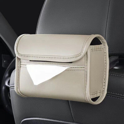 Automašīnas salvešu kastes pārsegs roku balstu kaste Saulessargs audu turētājs sēdekļa atzveltne, piekarināma automašīnām salvešu organizators Auto salona piederumi