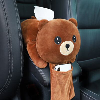 Kūrybinė automobilio porankio dėžutė, servetėlių dėžutė Animacinių filmų miela automobilio stalčiaus dėžutė, pakabinama automobilio interjero dekoravimo reikmenys Daquan audinių dėžutės