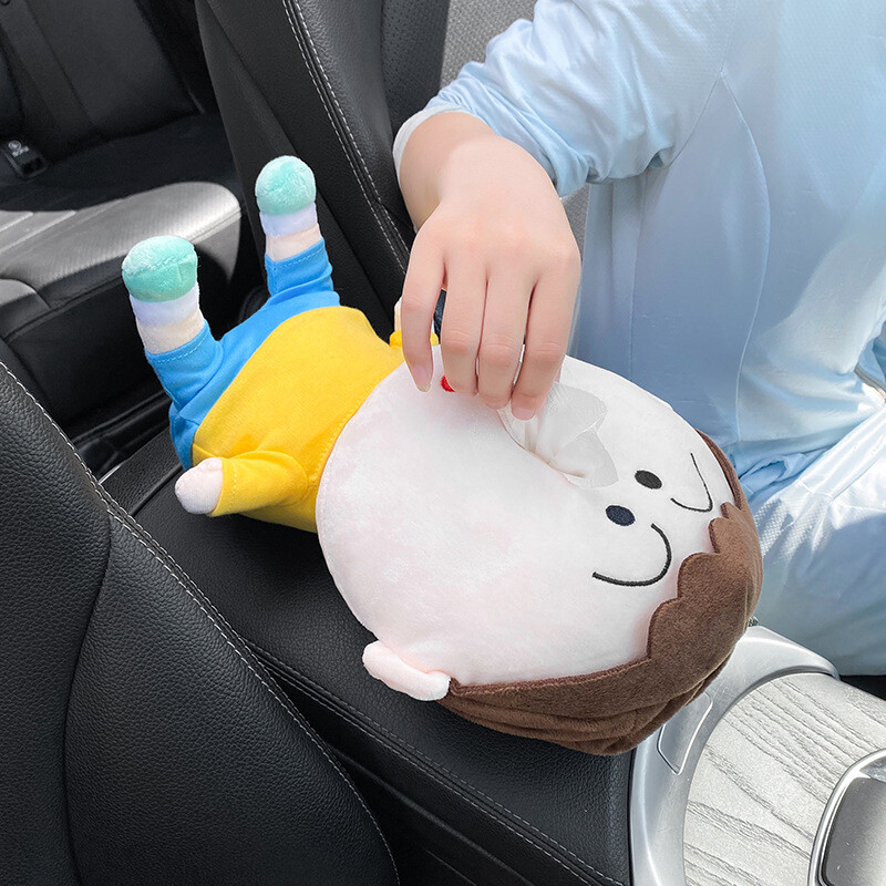 Automašīnas sūknēšanas papīra kastīte Piekarināma automašīnai jauka interjera dekorēšanas piederumi, jaukas automašīnas labā manta lelles auduma kaste