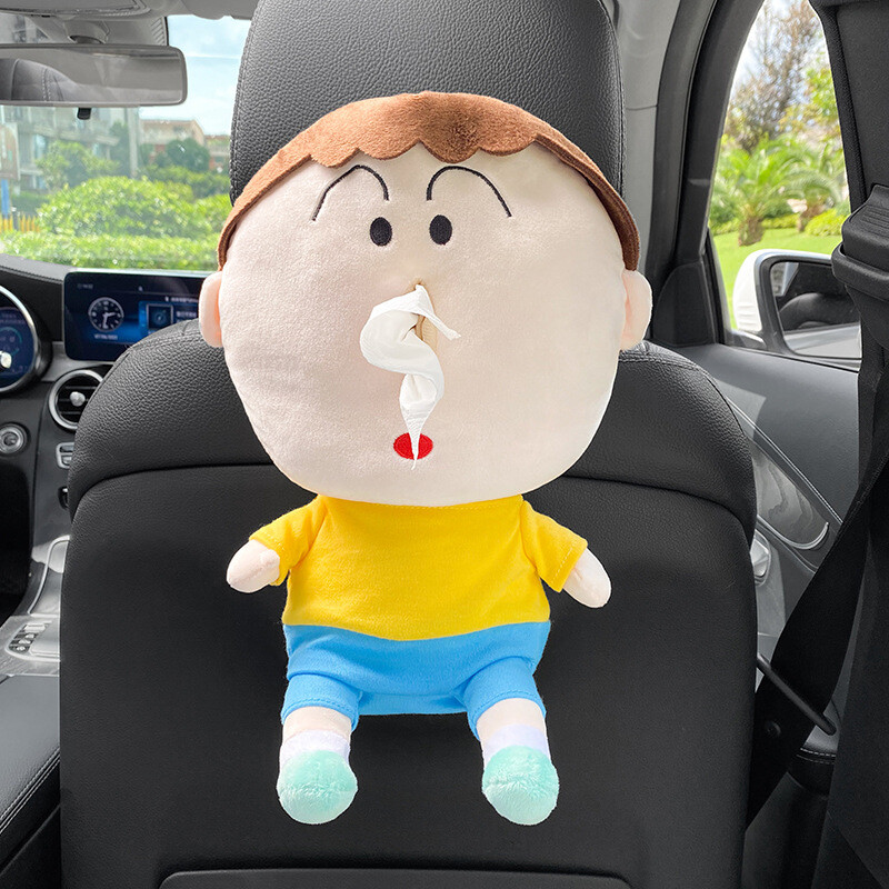 Automašīnas sūknēšanas papīra kastīte Piekarināma automašīnai jauka interjera dekorēšanas piederumi, jaukas automašīnas labā manta lelles auduma kaste