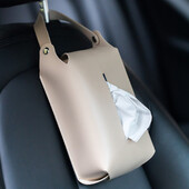 Automobilio servetėlių dėžutės laikiklis Odinis automobilio konsolės porankis servetėlių dėžutė antveidžio nugaros servetėlių dėžutė su laikančiu dirželiu