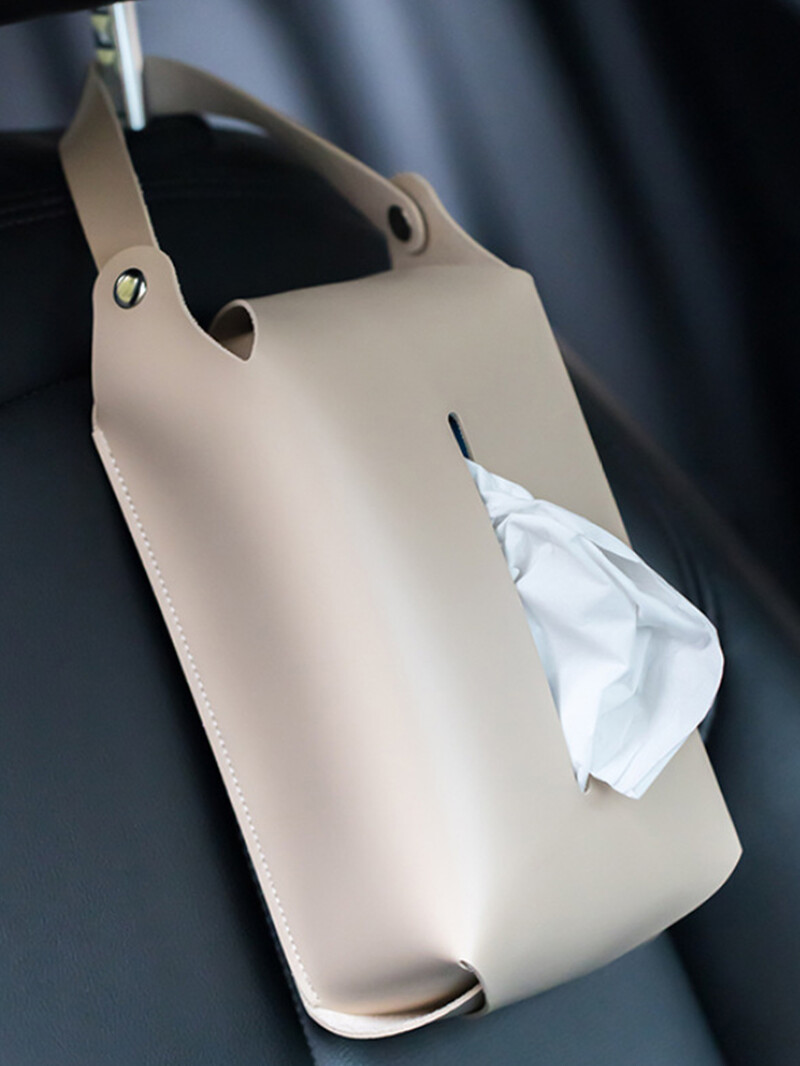 Automobilio servetėlių dėžutės laikiklis Odinis automobilio konsolės porankis servetėlių dėžutė antveidžio nugaros servetėlių dėžutė su laikančiu dirželiu