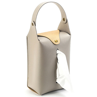 Automobilio galvos atramos audinių laikiklis Odinis popierinis rankšluosčių laikymo krepšys Šeimos kelionių organizatorius Dekoro transporto priemonės dekoravimo servetėlių dėklas