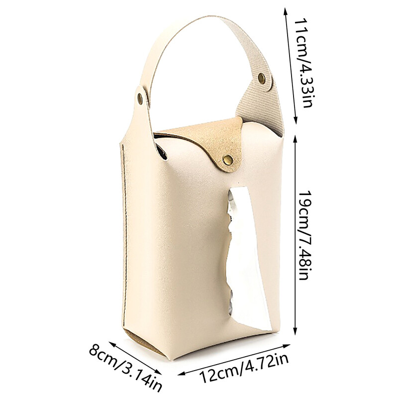 Automobilio galvos atramos audinių laikiklis Odinis popierinis rankšluosčių laikymo krepšys Šeimos kelionių organizatorius Dekoro transporto priemonės dekoravimo servetėlių dėklas