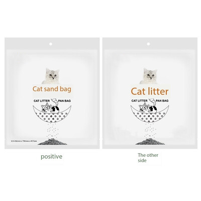 Dideli kačių išmatų maišeliai, skirti kačių kraiko maišams sijoti, su raišteliu lengvai valomas kačių įdėklų maišelis