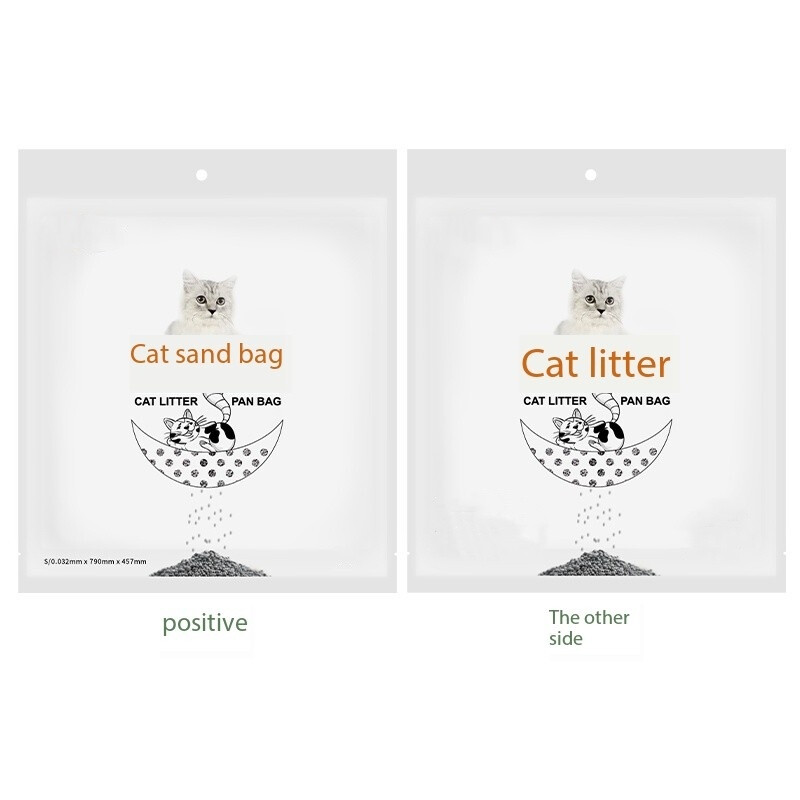 Dideli kačių išmatų maišeliai, skirti kačių kraiko maišams sijoti, su raišteliu lengvai valomas kačių įdėklų maišelis