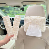 Automobilio servetėlių dėžutė Automobilio servetėlių dėžutė saugos diržo pečių pagalvėlės Miela ir paprasta patogi kelionės dovana
