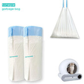 Tonepie Cutie de gunoi cu autocurățare pentru pisici Saci de caca Închidere cu șnur pentru Toaletă pentru pisici Tonepie Accesorii pentru animale de companie Doar 2 rulouri Saci de gunoi