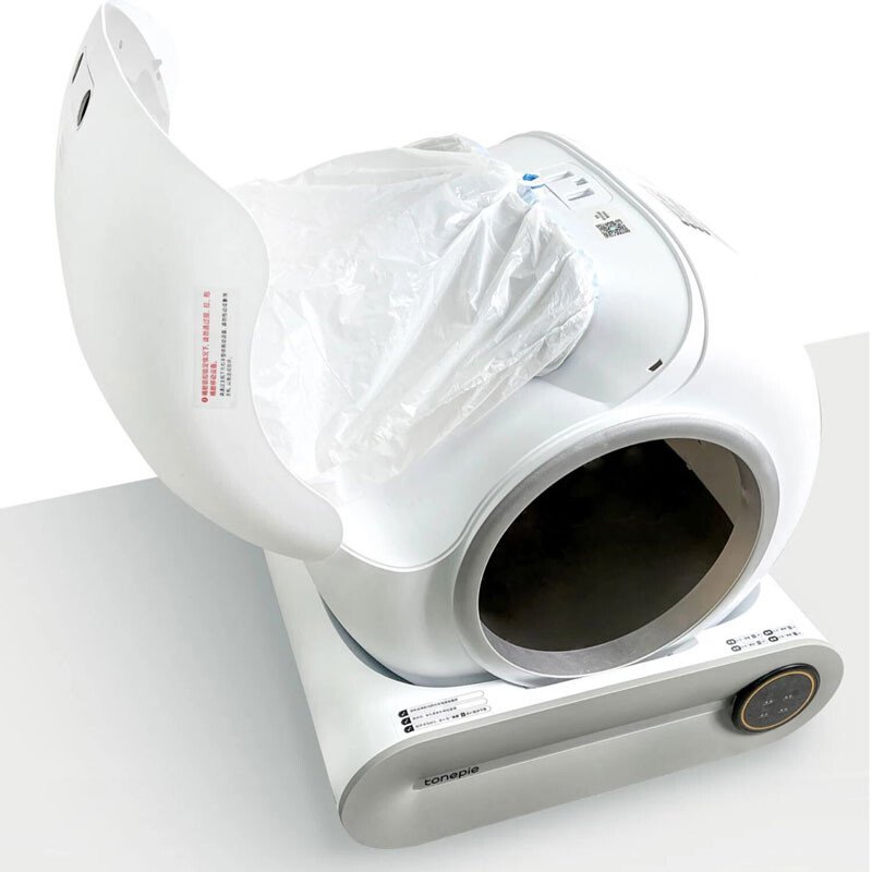 Tonepie Cutie de gunoi cu autocurățare pentru pisici Saci de caca Închidere cu șnur pentru Toaletă pentru pisici Tonepie Accesorii pentru animale de companie Doar 2 rulouri Saci de gunoi