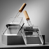 Kaķu pakaišu lāpsta nerūsējošā tērauda koka rokturis, viegli rūsējams, mazgājams kaķēnu pakaišu lāpsta kaķiem tualetes tīrīšanas lāpstas rīks