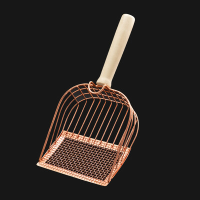 Kaķu pakaišu lāpsta nerūsējošā tērauda koka rokturis, viegli rūsējams, mazgājams kaķēnu pakaišu lāpsta kaķiem tualetes tīrīšanas lāpstas rīks