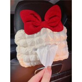 1 ks Krabička na vreckovky do auta s mašľou Krabička na vreckovky do auta Doplnky do interiéru auta