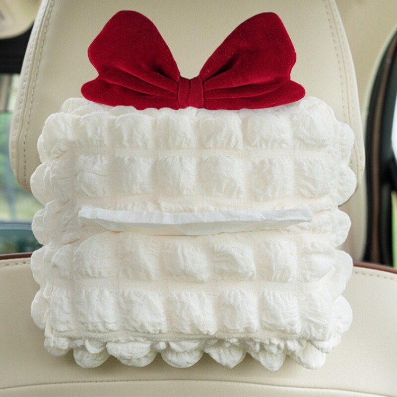 1 ks Krabička na vreckovky do auta s mašľou Krabička na vreckovky do auta Doplnky do interiéru auta