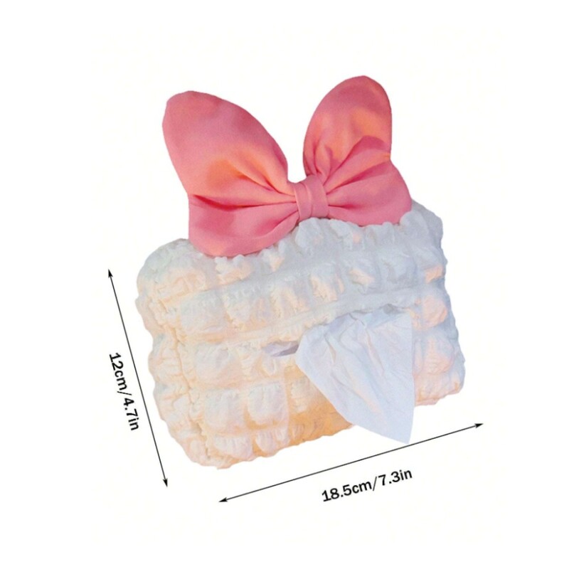 1 ks Krabička na vreckovky do auta s mašľou Krabička na vreckovky do auta Doplnky do interiéru auta