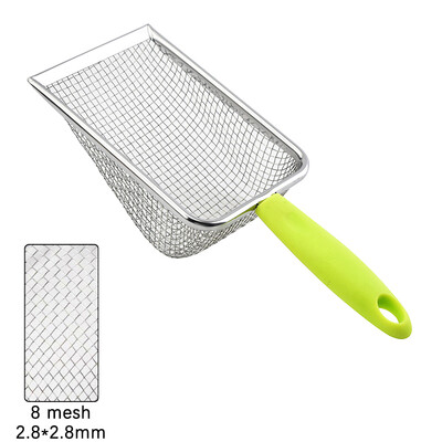 Lopatka na mačacie stelivo Kovová lopatka na mačacie stelivo Pohodlná rukoväť Naberačka pre mačky Nástroje na čistenie toaliet Nerezová lopatka na mačky