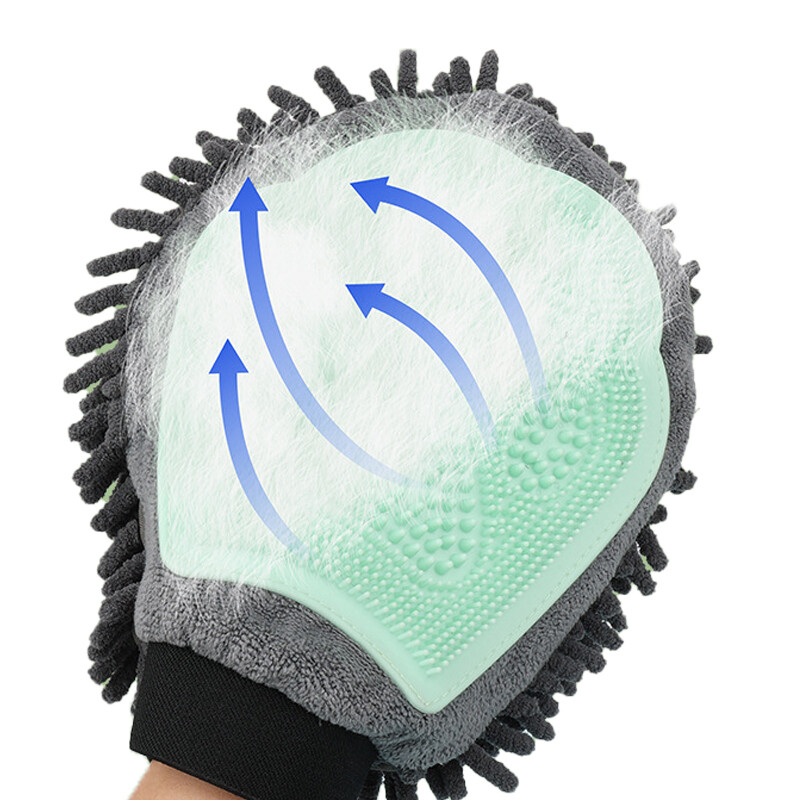 1 tk Lemmikloomade hooldamise kindad Kahepoolsed kindad Puhastus Massaaž Koerte Pesemisvann Kiiresti Imendavad vett Karvad Eemaldab Kindad Lemmikloomatooted