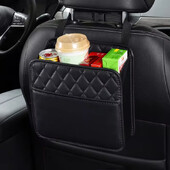 2024 m. daugiafunkcinis automobilio sėdynės laikymo krepšys, odinis laikymo krepšys, pakabinamas šiukšlių maišas, tinka daugeliui automobilių modelių