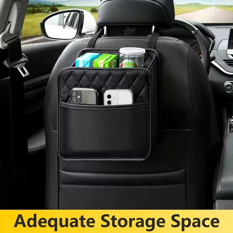 2024 m. daugiafunkcinis automobilio sėdynės laikymo krepšys, odinis laikymo krepšys, pakabinamas šiukšlių maišas, tinka daugeliui automobilių modelių