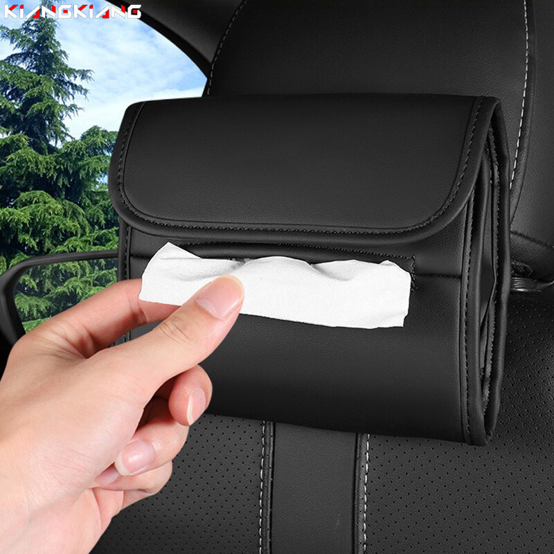 Nauja PU odinė automobilio audinio dėžutė, automobilio skydelis nuo saulės