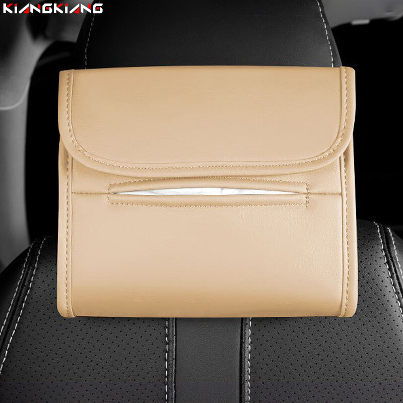 Nauja PU odinė automobilio audinio dėžutė, automobilio skydelis nuo saulės