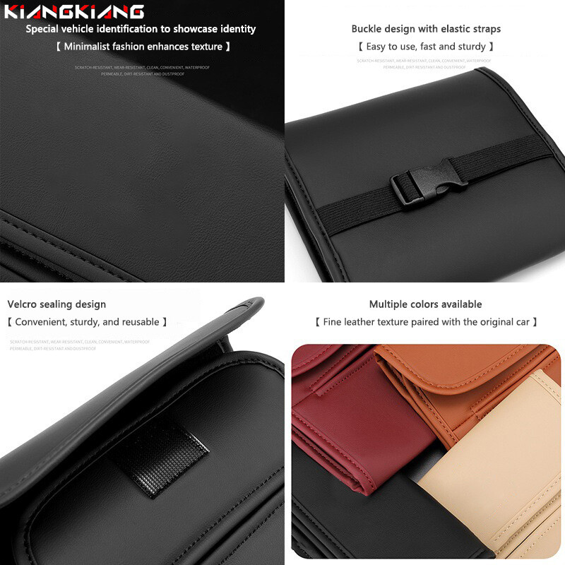 Nauja PU odinė automobilio audinio dėžutė, automobilio skydelis nuo saulės