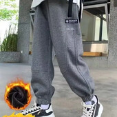 Αγόρια Χειμερινό παντελόνι με φλις επένδυση Νέο 2023 φθινόπωρο/χειμωνιάτικο στυλ Παχύ παιδικό αθλητικό παντελόνι Μοντέρνο παιδικό χειμερινό παντελόνι