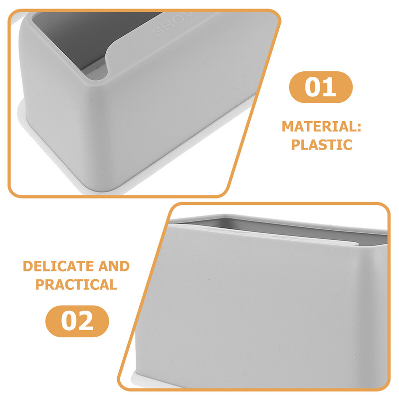 Kačių kraiko samtelio laikiklis Universalus kačių kraiko samtelio stovas Patvarus laikymo konteineris vonios kambario šiukšliadėžės valymas laikiklis pilkas