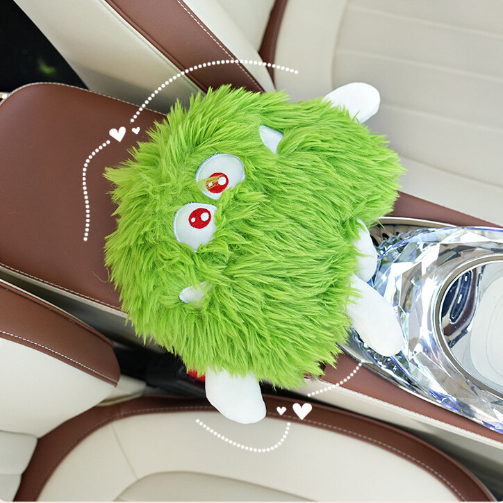 Krabička na vreckovky do auta Premium Sense, roztomilá malá príšerka, kreatívna závesná krabička na lakťovú opierku, slnečná clona, vnútorná papierová krabička do auta, vrecko na vreckovky