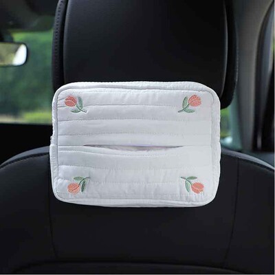 Animacinio audinio automobilinė servetėlių dėžutė Automobilio sėdynės atloše pakabinama popierinė dėžutė daugiafunkciniai automobilio salono reikmenys