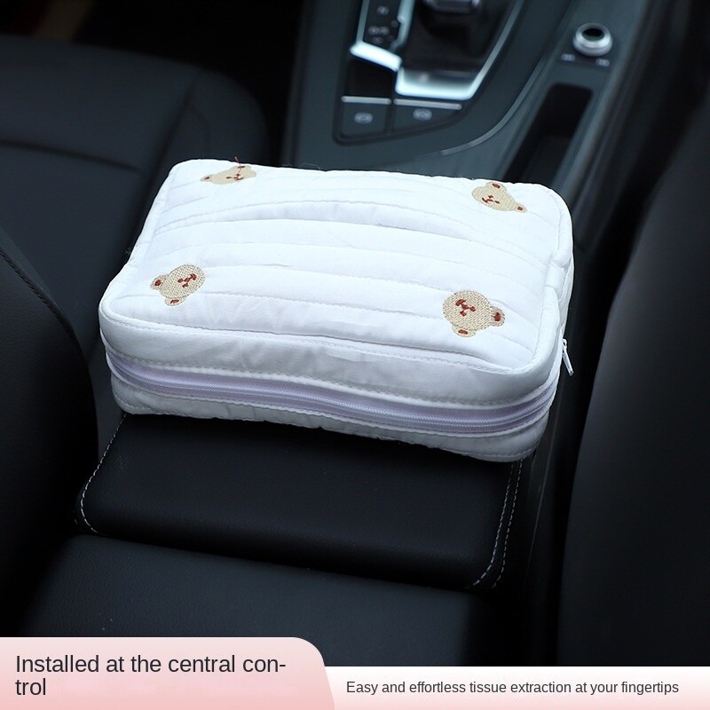 Animacinio audinio automobilinė servetėlių dėžutė Automobilio sėdynės atloše pakabinama popierinė dėžutė daugiafunkciniai automobilio salono reikmenys