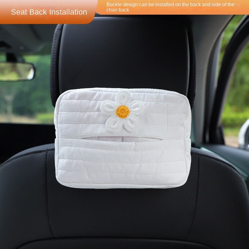 Animacinio audinio automobilinė servetėlių dėžutė Automobilio sėdynės atloše pakabinama popierinė dėžutė daugiafunkciniai automobilio salono reikmenys