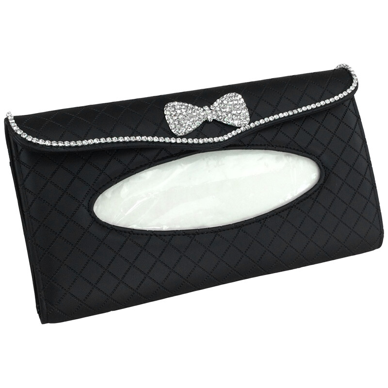 Rhinestone Crystal auto salvešu kastītes dvieļu komplekti auto saulessargu salvešu kastītes turētājs Auto iekšpuses noliktavas apdares auto aksesuāri