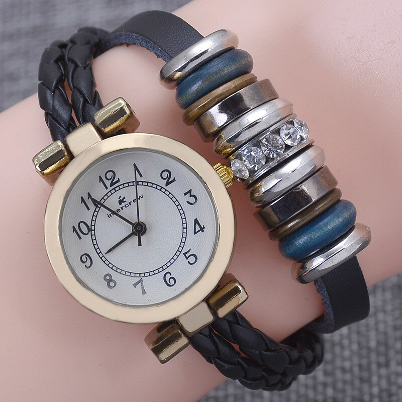 Comerț exterior stil fierbinte retro brățară artizanală înfășurat ceas cu quartz doamnelor clasice modă ceas producător ceasuri vânzare directă