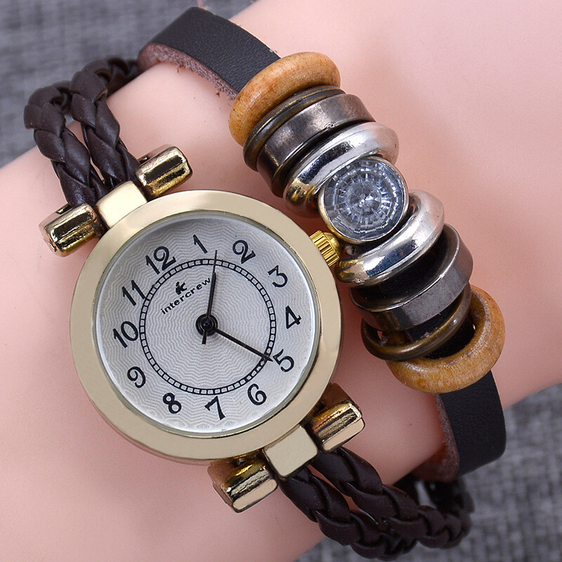 Comerț exterior stil fierbinte retro brățară artizanală înfășurat ceas cu quartz doamnelor clasice modă ceas producător ceasuri vânzare directă