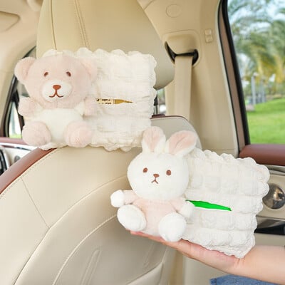 Catone Bear Rabbit kutija za maramice za automobil Puff box Viseća kutija za papir za automobil Slatka višenamjenska kutija za maramice za automobil