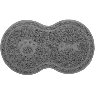 Macskaalom szőnyeg Csúszásmentes kutya macska kiskutya cica edénytál étel víz alátét (szürke) kisállat szőnyeg