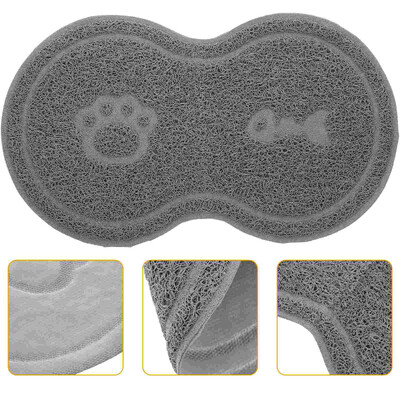 Macskaalom szőnyeg Csúszásmentes kutya macska kiskutya cica edénytál étel víz alátét (szürke) kisállat szőnyeg