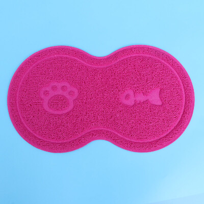 Macskaalom szőnyeg Csúszásmentes kutya macska kiskutya cica edénytál étel víz alátét (szürke) kisállat szőnyeg