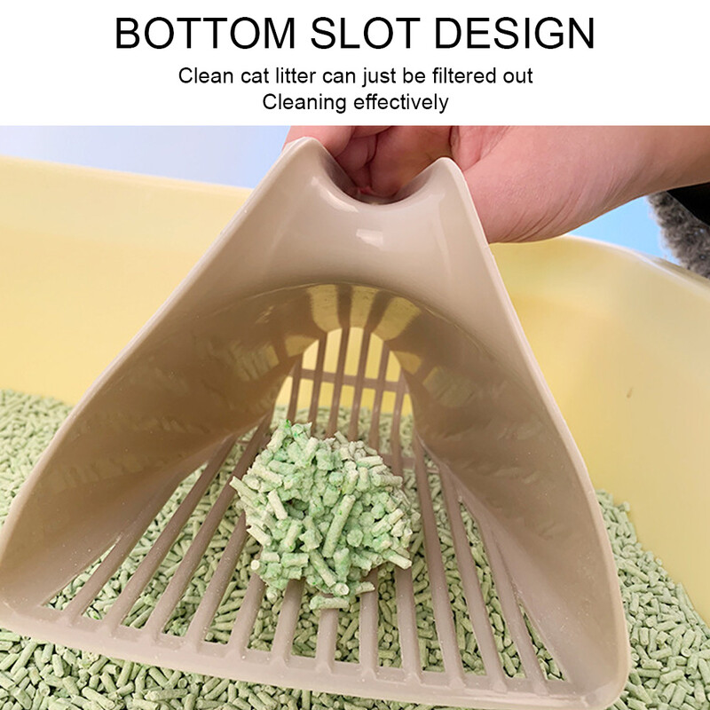 / Komplektas kačių kraiko dėžės Kastuvas valymo įrankis kačių tualetas plastikinis kastuvas kastuvas su rankena Kačių kraiko kastuvas Kastuvas su rankena