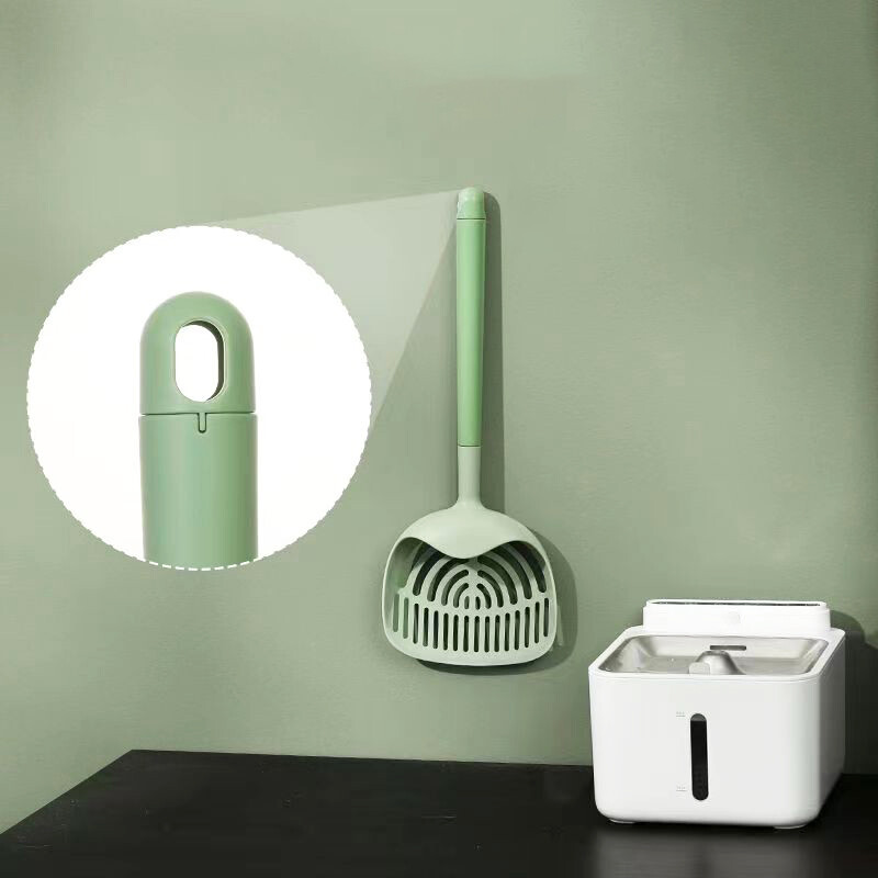 Lopă detașabilă pentru așternut pentru pisici Lopată adâncă din plastic Durabil cu mâner lung Ciurubă pentru pisici Produse pentru curățarea nisipului pentru pisici