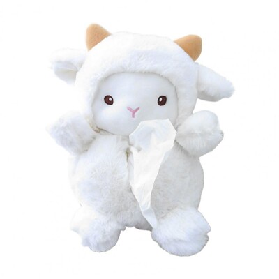 Κουτί χαρτομάντηλου αυτοκινήτου Αξιολάτρευτο βελούδινο σε σχήμα ζώου Lovely Pig Κρεμαστό χάρτινο κουτί για χαρτομάντηλο Θήκη χαρτοπετσέτας Αξεσουάρ αυτοκινήτου