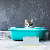 Suport de bază cu linguriță pentru gunoi pentru pisici Suport pentru linguriță Coș Pubele de gunoi de birou