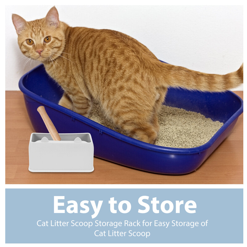 Suport de bază cu linguriță pentru gunoi pentru pisici Suport pentru linguriță Coș Pubele de gunoi de birou