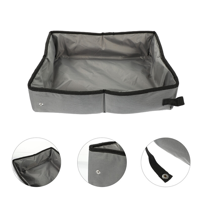 Dėžės Sulankstomos kačių kraiko dėžės Sulankstomos dėžės smėlio laikiklis Nešiojamas Juodos spalvos Kelionės