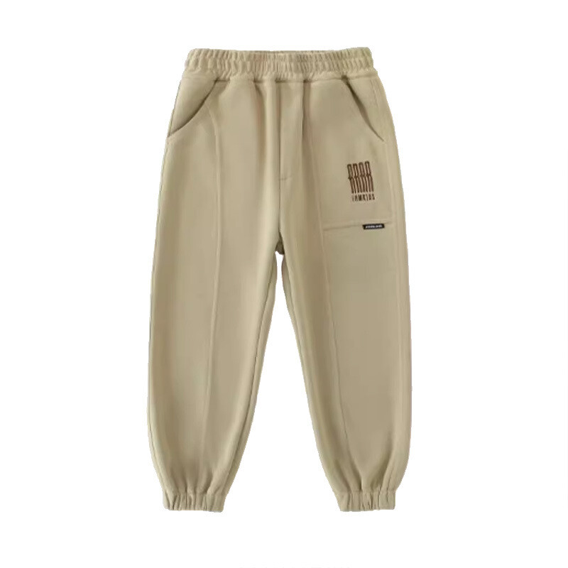 2024 m. berniukų rūbai sportinės kelnės rudens kolekcijos naujos laisvalaikio kojas surišamos kelnės madingi berniukų drabužiai, W101