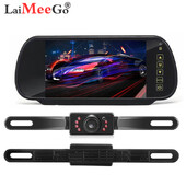 Ecran LCD TFT de 7 inchi Monitor pentru mașină Oglindă retrovizoare Monitor pentru parcare marșarier + Cameră retrovizoare nocturnă