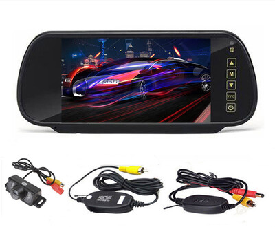 Ecran LCD TFT de 7 inchi Monitor pentru mașină Oglindă retrovizoare Monitor pentru parcare marșarier + Cameră retrovizoare nocturnă