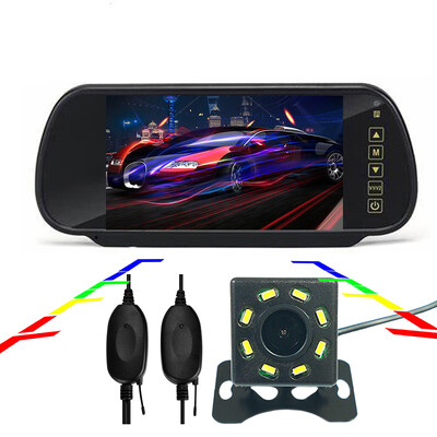 Ecran LCD TFT de 7 inchi Monitor pentru mașină Oglindă retrovizoare Monitor pentru parcare marșarier + Cameră retrovizoare nocturnă
