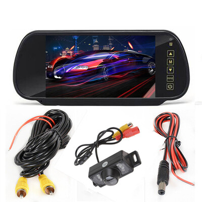 Ecran LCD TFT de 7 inchi Monitor pentru mașină Oglindă retrovizoare Monitor pentru parcare marșarier + Cameră retrovizoare nocturnă